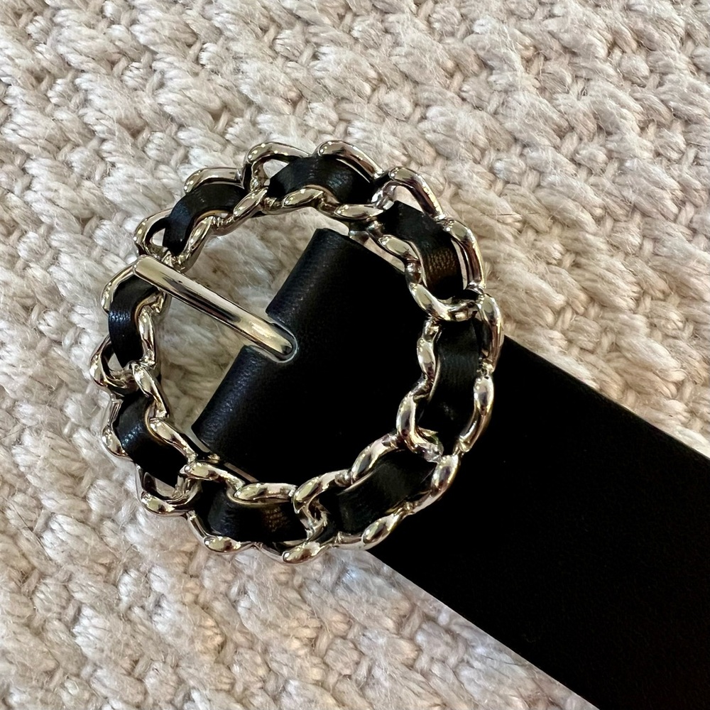 Linea Pelle Woven Chain Buckle Belt